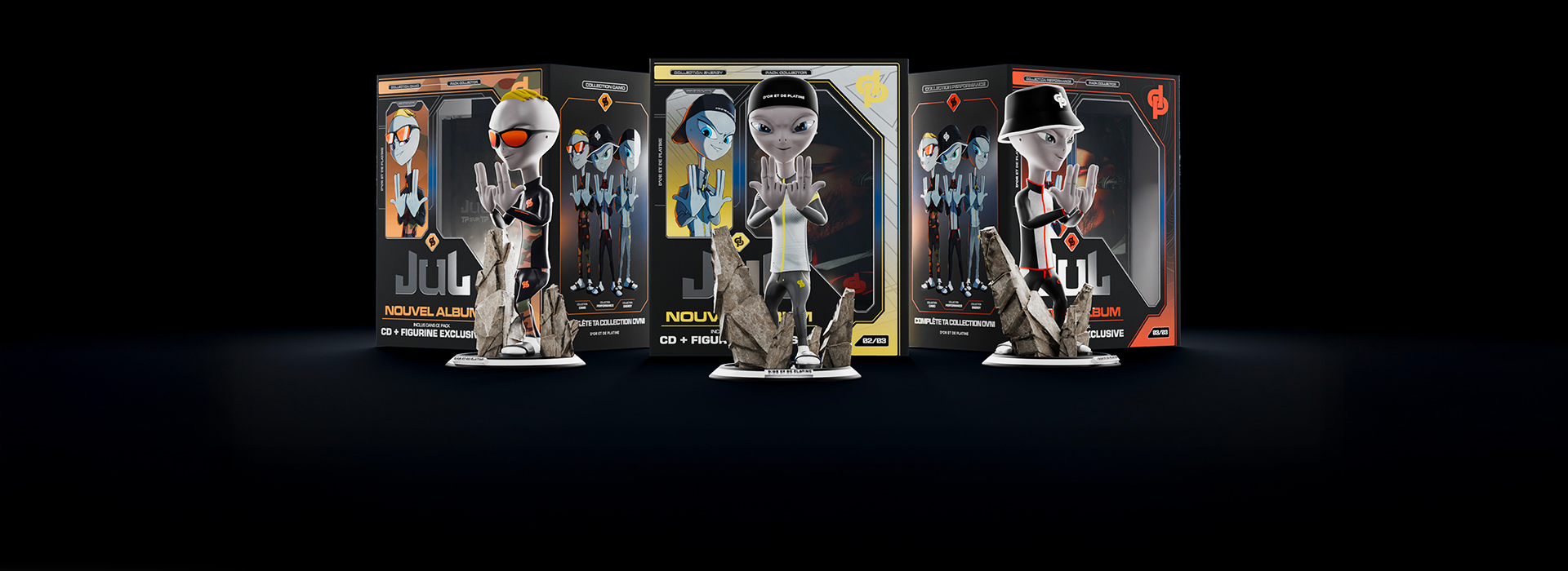 
Box FIGURINE + CD disponibles en précommande
DOUBLE CD   BOX FIGURINE 
#titlehero {
margin: 24px 0px;
font-weight: normal;
}
#btnrighttpsurtp {
margin-left: 4px;
background: #dd2300!important;
box-shadow: 0px 0px 
10px rgba(253, 238, 0, 0.3);
color: white;
}
#btnrighttpsurtp:hover {
background: #ffffff!important;
color: #dd2300;
}
#btnlefttpsurtp {
margin-right: 4px;
box-shadow: 0px 0px 
10px rgba(255, 255, 255, 0.3);
background: white;
color: black;
}
#btnlefttpsurtp:hover {
margin-right: 4px;
color: #ffffff;
background: #000000;
box-shadow: 0px 0px 
10px rgba(255, 255, 255, 0.5);
}
